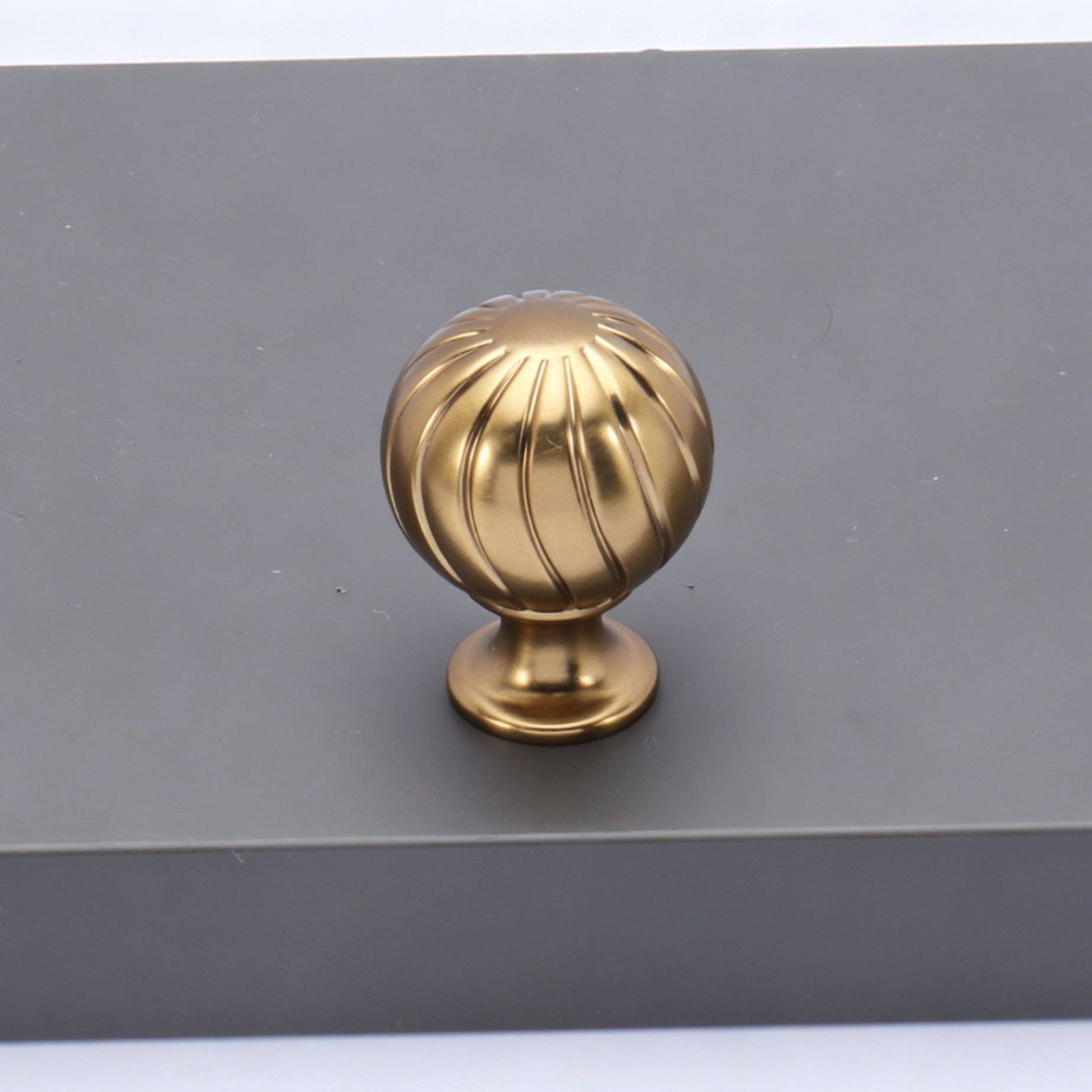 Vertical Groove Pumpkin Ball Single Hole Knob 6pcs