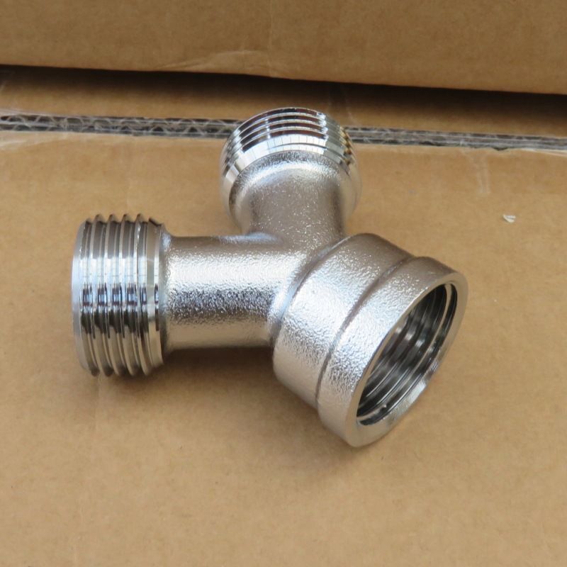 3/4" Electroplated Brass Male Female Tee Fitting Farm Sprayer Connector 1pcs