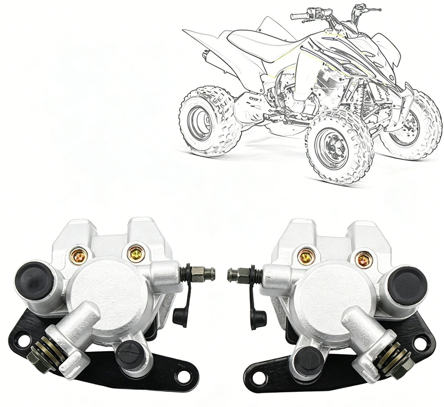Front Left Right Brake Calipers ATV Parts Fits Yamaha Banshee 350