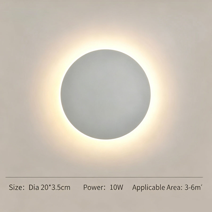 20CM White Touch Eclipse LED Wall Light Stepless Dimming