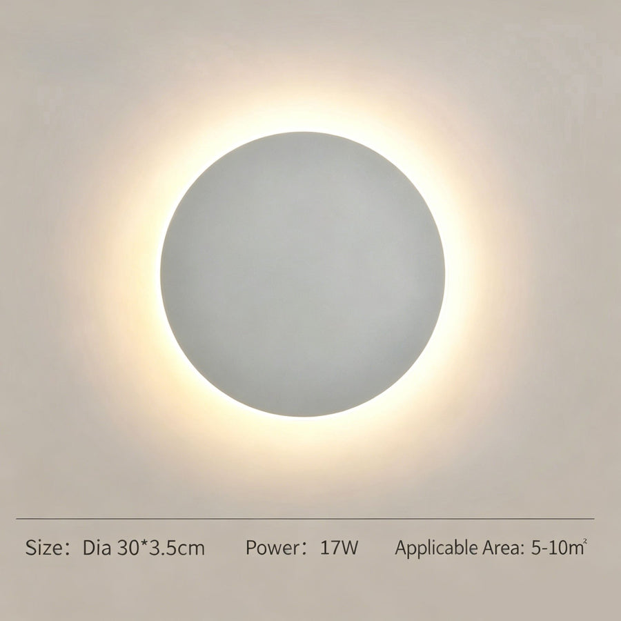 30CM White Touch Eclipse LED Wall Light Stepless Dimming