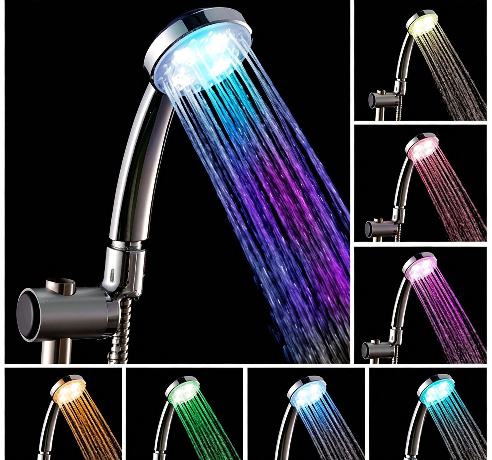 Self Powered Bauhinia LED Shower, Colour Light Relax Bath