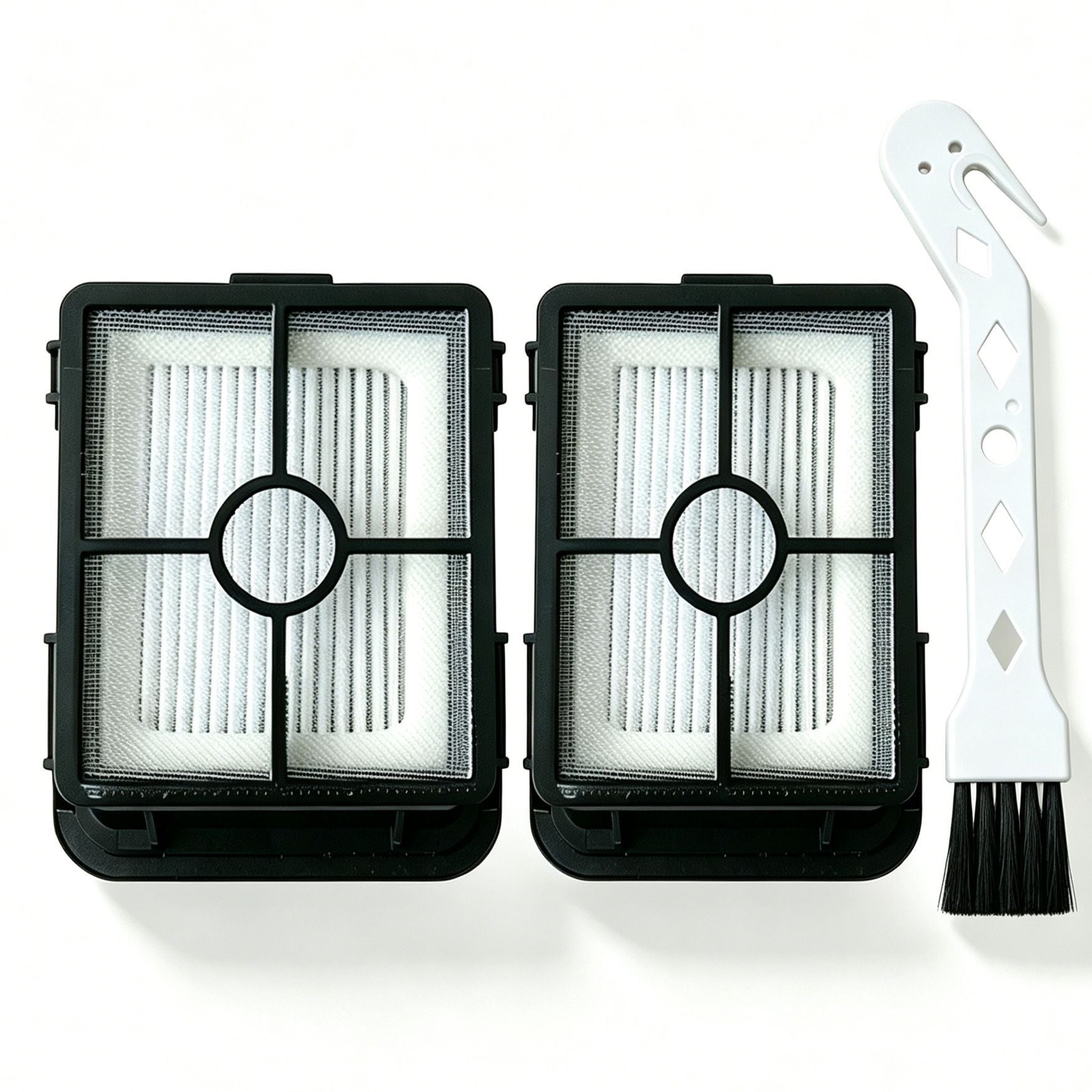 2 Filters + 1 White Cleaning Brush For Bissell 2554A