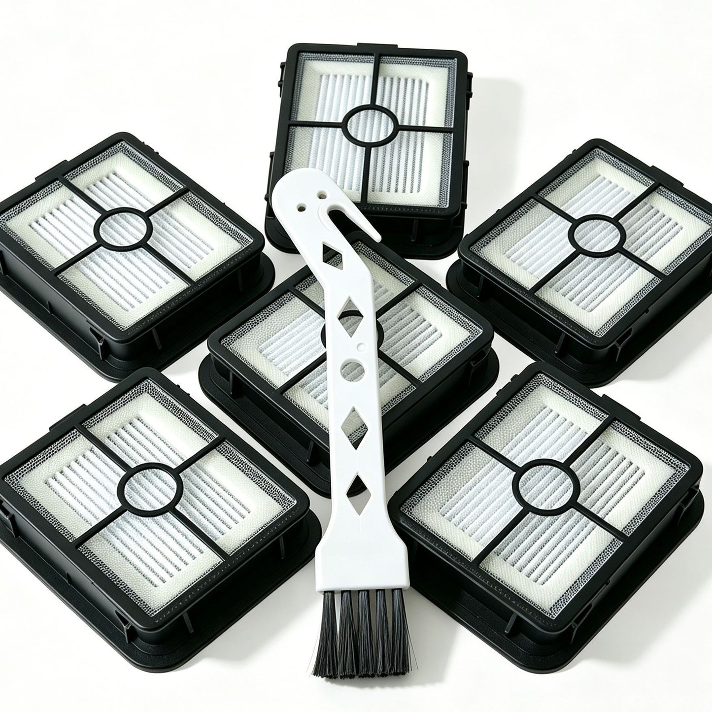 5 Filters + 1 White Cleaning Brush For Bissell 2554A