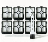8 Filters + 1 White Cleaning Brush For Bissell 2554A