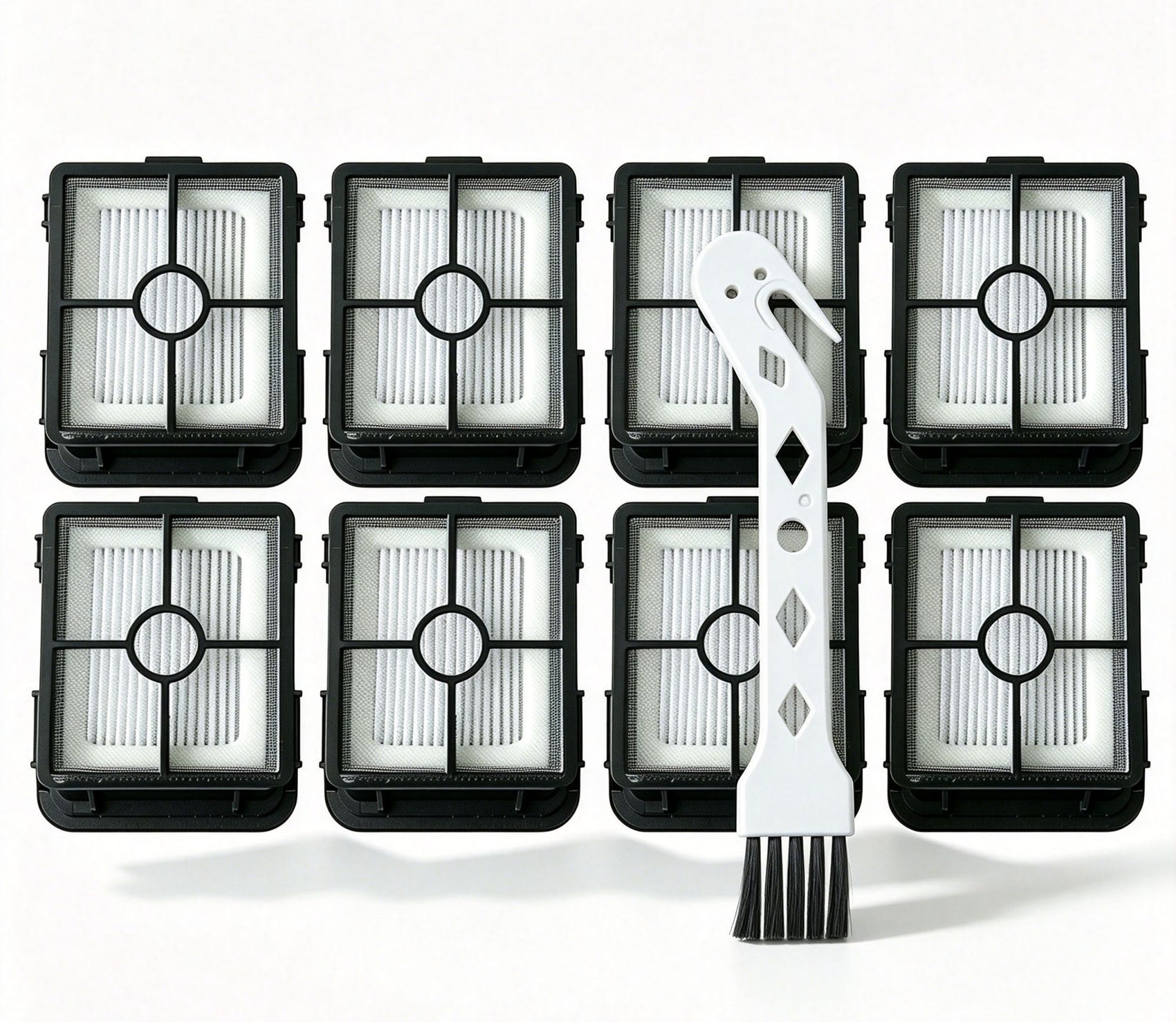 8 Filters + 1 White Cleaning Brush For Bissell 2554A
