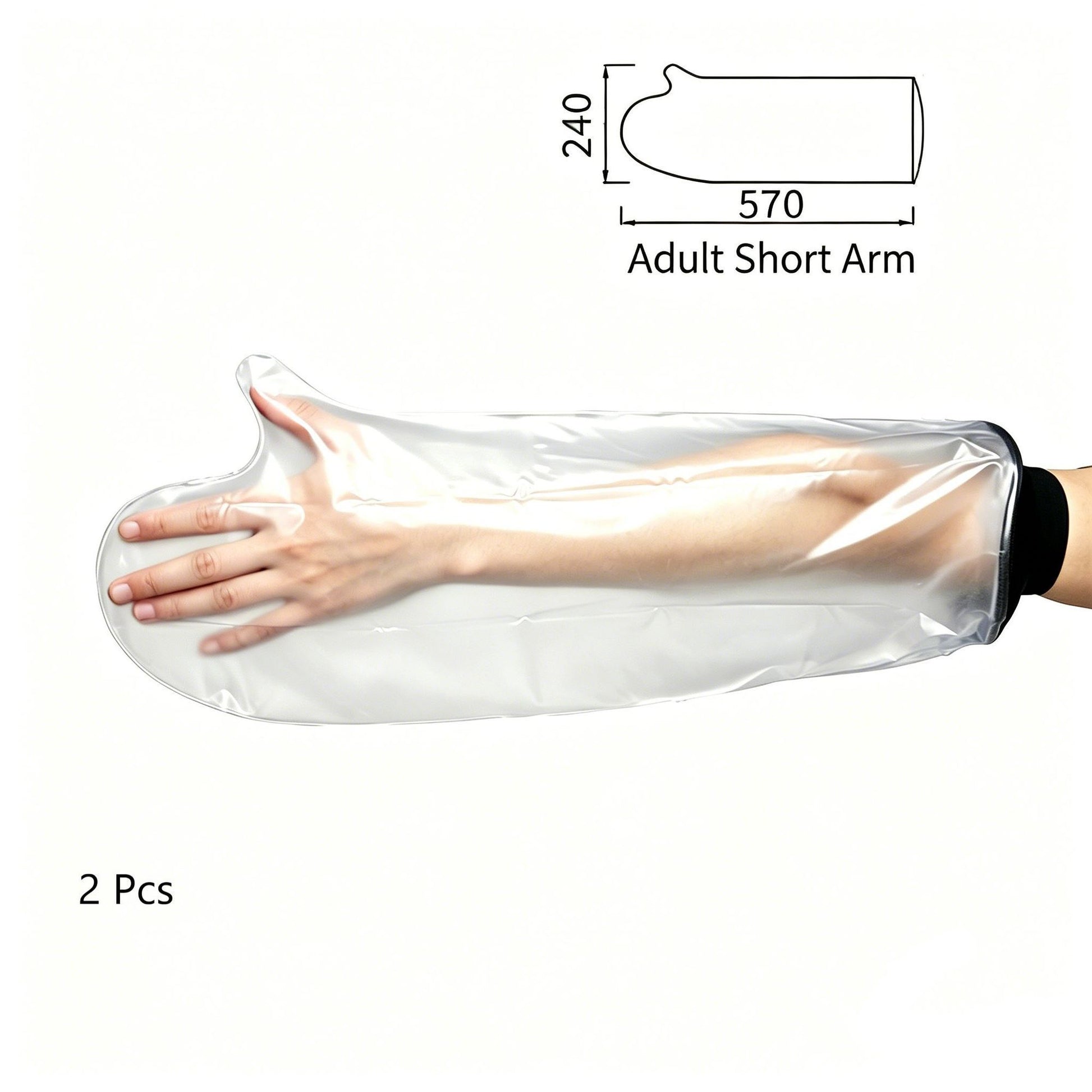 Adult Short Arm Cast Bath Protector 2Pcs