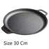 Dual Ear Uncoated Cast Iron Flat Griddle, Thick Solid Iron Skillet for Searing Meat, Flatbread & Seafood, 30cm Griddle, Durable Multi-Purpose Home Cookware, Christmas & Halloween Housewarming Present
