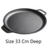 Deepened Double Handle Cast Iron Griddle, Thick Uncoated Iron Pan for Family BBQ & Indoor Cooking, 33cm Deep Griddle, Even Heat Distribution for Steaks & Veggies, Christmas & Halloween Practical Kitchen Gift