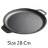 Thick Uncoated Cast Iron Flat Griddle With Twin Handles, Solid Iron Pan for Pancakes, Pork Chops & Outdoor Grilling, 28cm Griddle, Multi-Stove Compatible Cookware, Christmas & Halloween Gift for Home Cooks