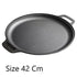 Large Double Handle Cast Iron Griddle Plate, Uncoated Thick Iron Pan for Big Batch Steak & BBQ Cooking, 42cm Griddle, Indoor & Outdoor Use, Christmas & Halloween Holiday Cookware Gift