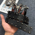 Punk Style Metal Sheep Head Rivet Belt, Vintage Distressed Unisex Strap, Edgy Subculture Waist Chain, Sheep Head Design, 3.8cm Width, 115cm Length, Christmas & Halloween Fashion Gift