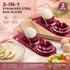 Red 2-in-1 Stainless Steel Egg Slicer 2Pcs Time Saving Kitchen Prep Tool