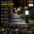 Small Black Cool White Solar LED Garden Path Light