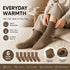 Light Coffee Warm Fleece Terry Wool Socks Adult Unisex Loose Top Winter Socks 6 Pairs