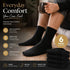Black Warm Fleece Terry Wool Socks Adult Unisex Loose Top Winter Socks 6 Pairs