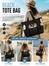 Solid Black Multi-purpose Waterproof Tote Large Beach Handbag