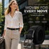 Black 125cm Woven Canvas Belt Elastic Stretch Unisex Fashion Golf Trouser Belt