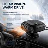 12V Black Portable Car Heater Fast Warm In-Car Heating Device