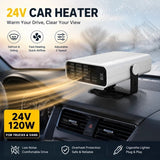 12V Black Silver Car Heater Rapid Heating Windshield Defogger