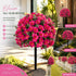 Magenta Morning Glory Faux Stems With Eucalyptus Backyard Photo Decor