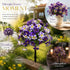 Ivory White Morning Glory Faux Floral Stakes Home & Garden Display Decor