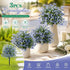 Sky Blue Faux Floral Greenery 3 Pack Garden Stake Home Interior Styling