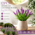 Lotus Pink 7 Stem Artificial Lavender Fake Greenery Garden Vase Decor 12 Pack