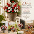 White & Red Mixed Artificial Eucalyptus Pansy Stems Patio Display 20 Pack