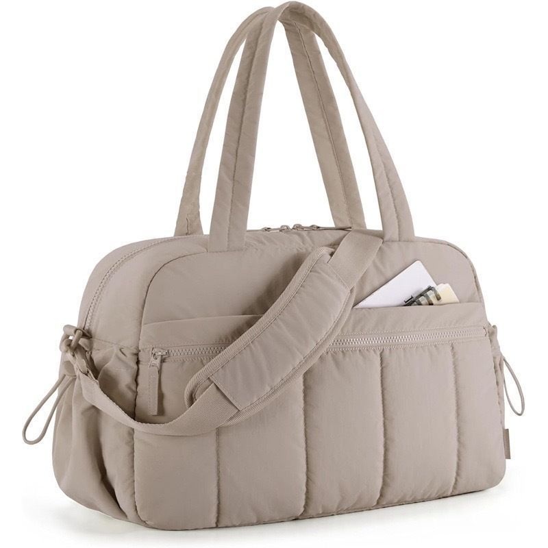 Women Large Capacity Crossbody Bag Water‑Resistant Travel Duffle Bag, Multi‑Purpose For Fitness Commuter Daily Trip, Christmas Holiday Travel Gift, Camel
