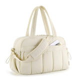 Versatile Large‑Volume Female Crossbody Duffle Bag, Lightweight Compact For City Commute & Road Journey, Holiday Multi‑Scene Carry Accessory, Beige