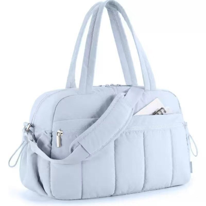 Durable Waterproof Women Sling Duffle Bag, Roomy Inner Space For Business Commute & Short Travel, Halloween Gym Storage Supply, Blue