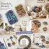 Blue Purple Shade & Agate Blue Preserved Hydrangea Handcraft Floral Supply Set of 2 Boxes