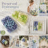 Blue Purple Shade & Pale Green Champagne Preserved Hydrangea Frame Craft Material Set of 2