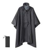 Grey Thin Adult 3‑in‑1 Multifunctional Rain Poncho Cloak, Portable Ground Cloth Tarp For Outdoor Camping Backpacking Cycling, Nice Holiday Gift For Travel Lovers