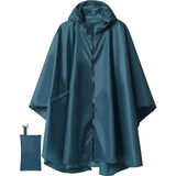Zipper‑Closure Grey‑Blue Adult 3‑in‑1 Rain Poncho Cloak, Multi‑Use Ground Sheet Tarp For Cycling Backpacking Hiking, Adjustable Wear Outdoor Gear Halloween Holiday Gift