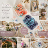 Dreamy Tone & Blue Purple Shade Gradient Preserved Hydrangea Bulk DIY Craft Kit Set of 4 Boxes (2 Boxes Each Tone)