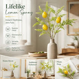Single Lemon Stem-08 Foam Lemon Artificial Greenery Accessory