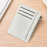 2Pcs 6 Slots Large Capacity Zipper Card Holder,Waterproof & Scratch Resistant,Compact-white