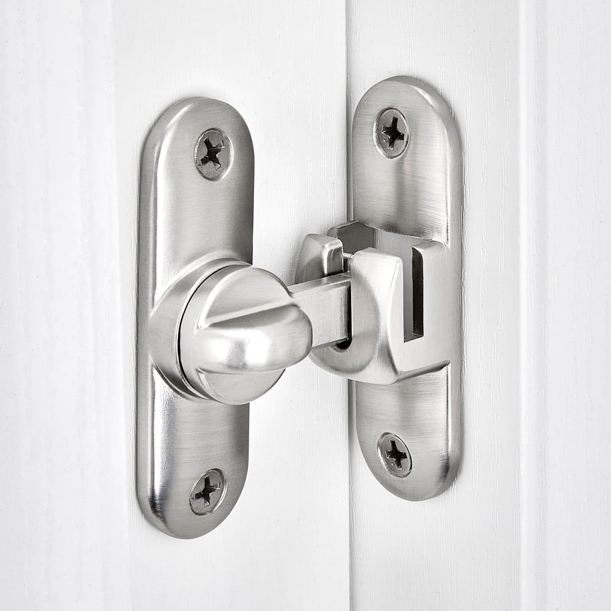 2Pcs No-Drill Door Latch Buckle with Screws