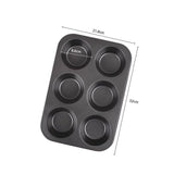 6-Cup Muffin Tray Black