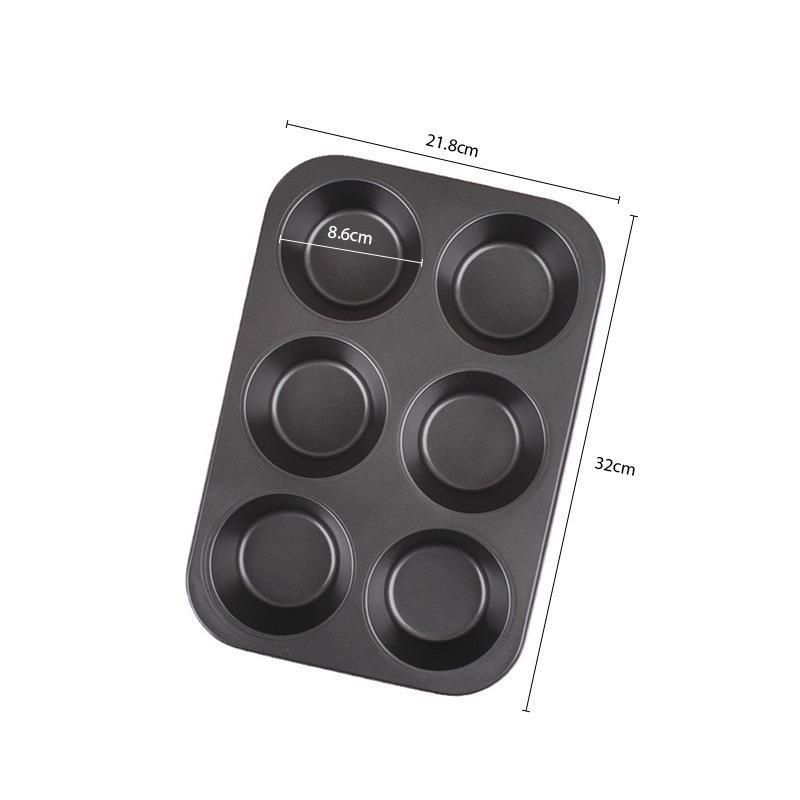 6-Cup Muffin Tray Black