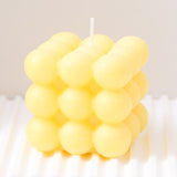 3Pcs yellow Rubik's Cube Scented Candle Home Decor Ornaments