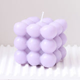 3Pcs Purple Rubik's Cube Scented Candle Home Decor Ornaments