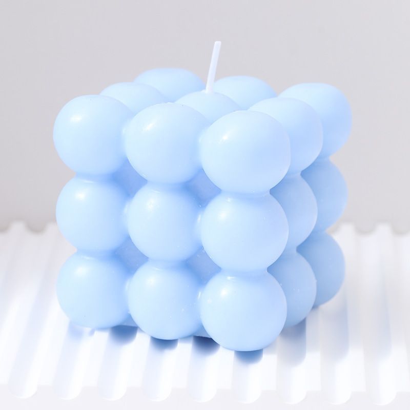 3Pcs blue Rubik's Cube Scented Candle Home Decor Ornaments