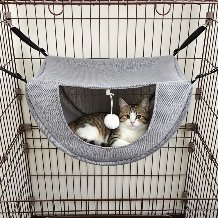 Cat Cage Hammock - Grey 47×38×28cm