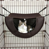 2 Pcs Cat Cage Hammock - Coffee 35×27×20cm