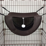 2 Pcs Cat Cage Hammock - Coffee 47×38×28cm