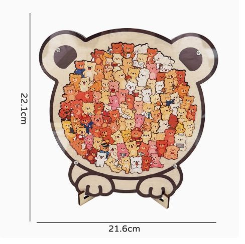Wooden Jigsaw Puzzle, Morandi Color Box + Little Bear