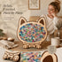 Wooden Jigsaw Puzzle, Macaron Color Box + Macaron Style Dog